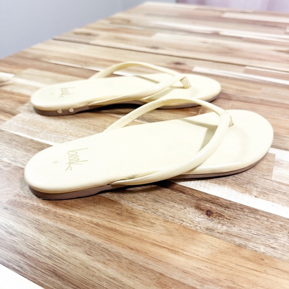 Beek Sunbeam Flip Flop Leather Flat Thong Sandals in Glow Pale Yellow size 6 - Picture 12 of 14